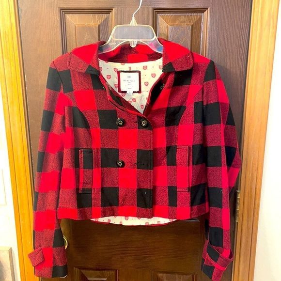 Heritage 1981 Jackets & Blazers - Heritage 1981 genuine quality apparel jacket.Black & Red Buffalo check print🦬